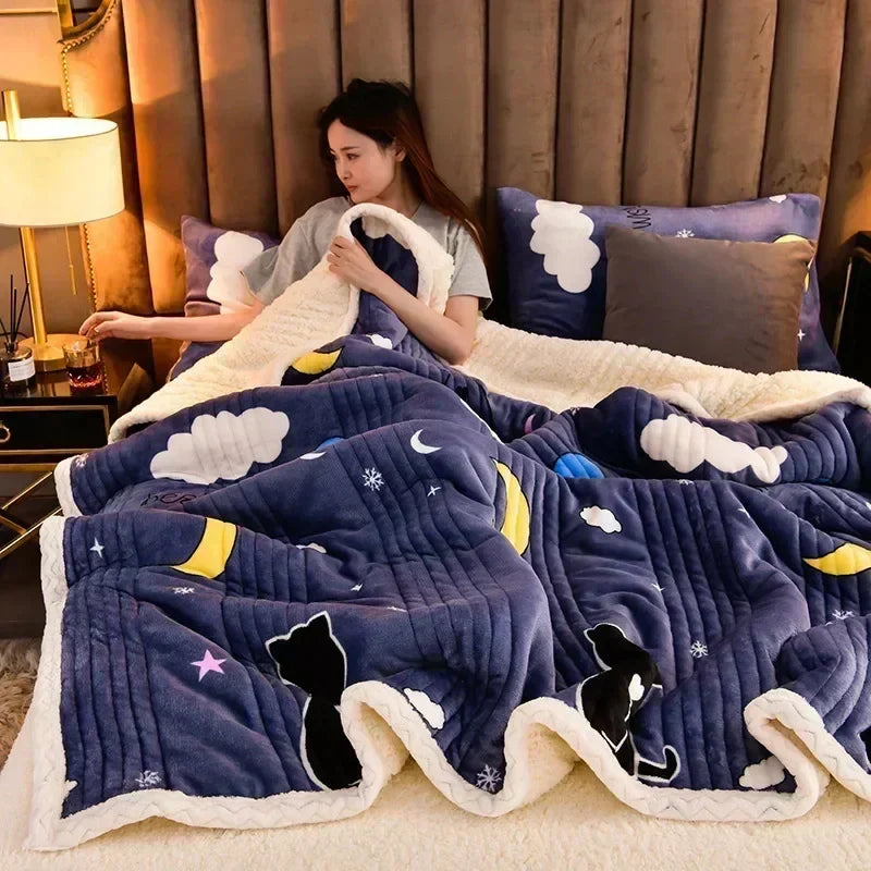 Cozy Floral Sherpa Throw Blanket For Home Use With Ultra Soft Warmth And Snuggle Ready Comfort