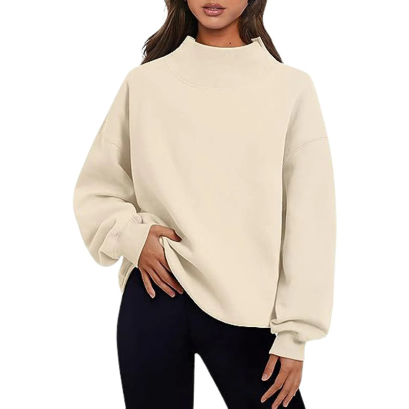 Basic loose long-sleeve pullover