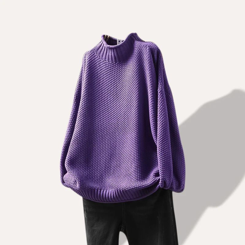 Léa Women's Wool Sweater - Cozy Breathable Knit with Elegant Fit and All Season Comfort