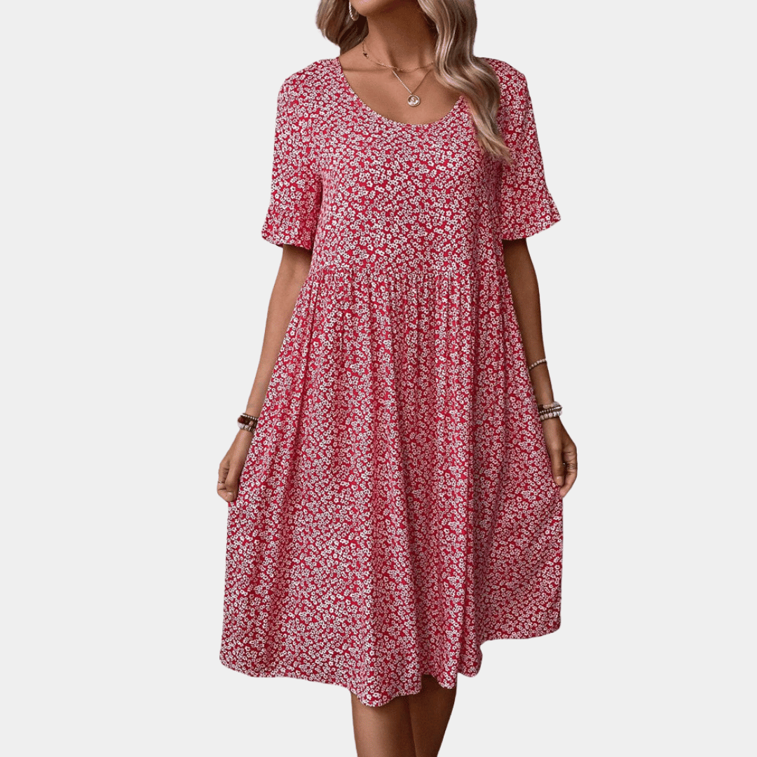 Roxana Elegant Floral Midi Dress