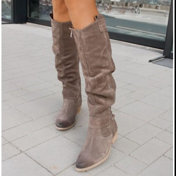 Elegant Knee-High Boots for Women | Low Heel