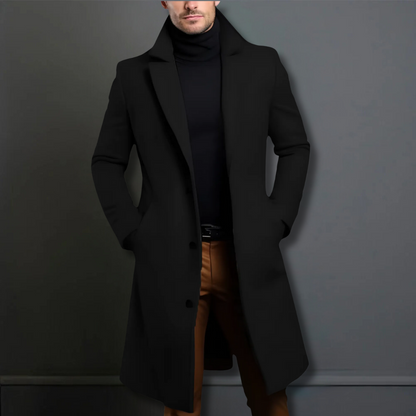 Mens Stylish Classic Overcoat Tailored For Polished Professionals And Everyday Wear