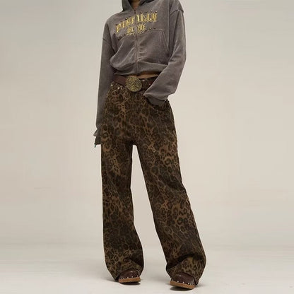 Women's Jeans with Stylish Leopard Print | Trendy