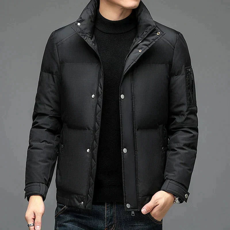 Mens Stylish Puffer Down Jacket With Warmth And Modern Silhouette For Winter Weather Everyday