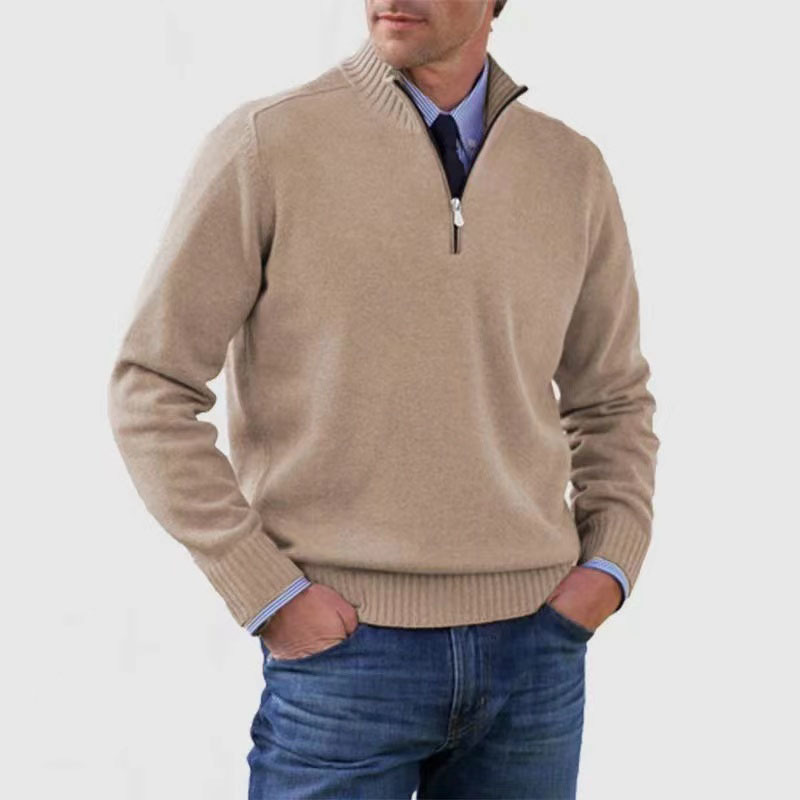 Mens Half Zip Jumper Knit With Soft Comfort For Everyday Wear And Smart Layering