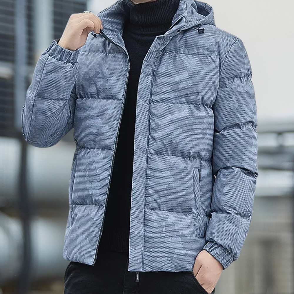 Mens Puffer Jacket With Quilted Insulation For Men Tailored Fit Premium Casual Winter Outerwear