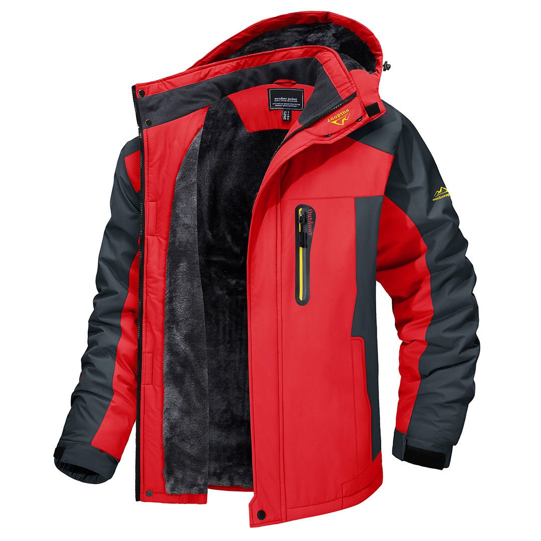 Aiden Men's Zip Up Heavy Duty Winter Jacket by TrendAura for Outdoor Adventure and Travel