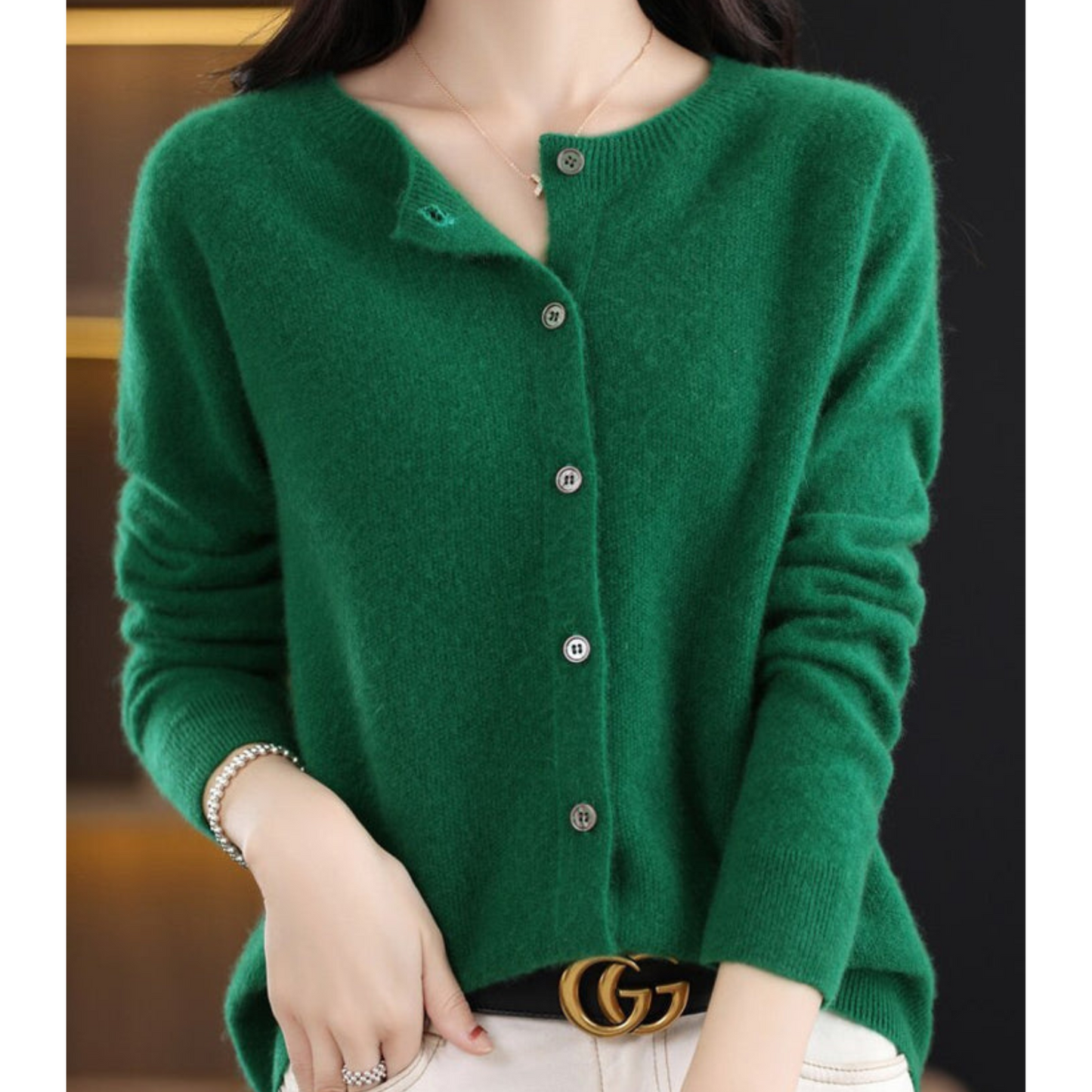 Isabella | Women’s Long Sleeve Classic Button Merino And Wool Sweaters