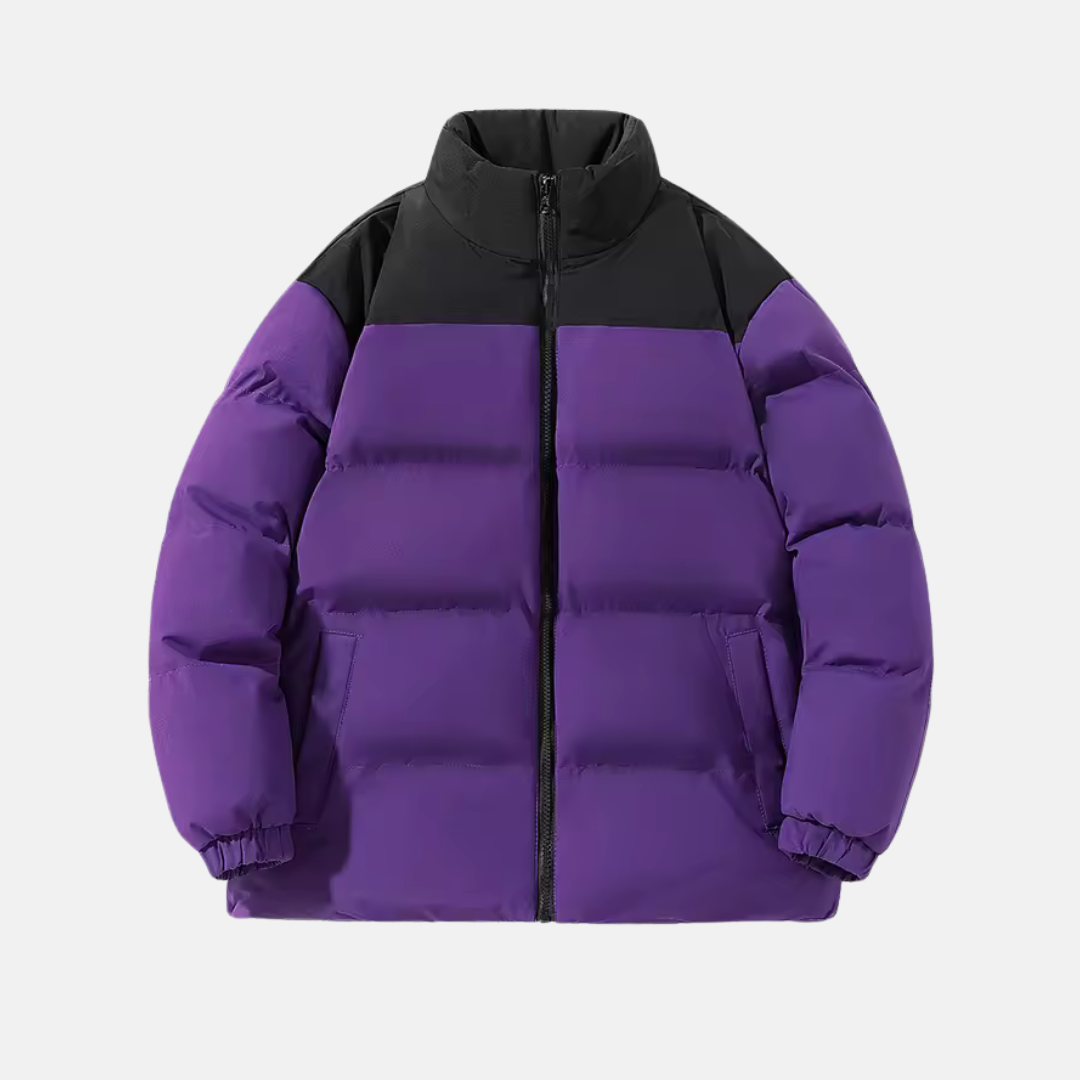 TrendAura Mens Padded Jacket Relaxed Fit Water Resistant Quilted Insulation Stand Collar Nordisk Flair