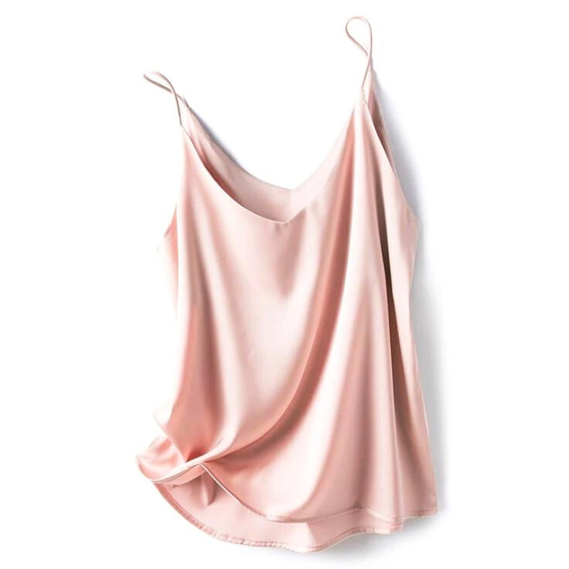 Elise Soft Satin Camisole Silky Sheen Lightweight Draped Fit For Women Ideal For Summer Evenings Layering