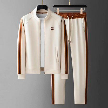 Gavin Mens Everyday Streetwear Jogging Suit Set With Side Stripes Tapered Fit For Casual Gym And Weekend Wear