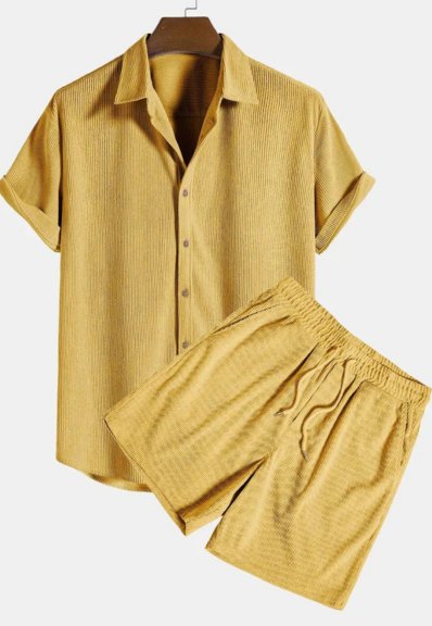 Mens Shirt And Shorts Set Timeless Summer Style For Modern Men Effortless Comfort
