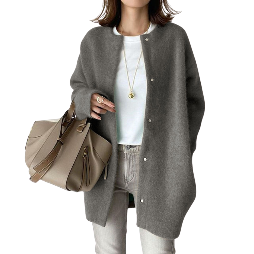 Loïs Oversized Knit Cardigan For Women Timeless Comfort Soft Texture Effortless Layering Essential