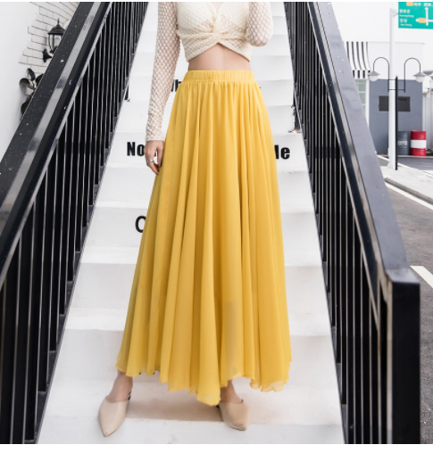 Ingrid Long Chiffon Skirt For Women Elegant Flowing Fabric Versatile For Every Occasion