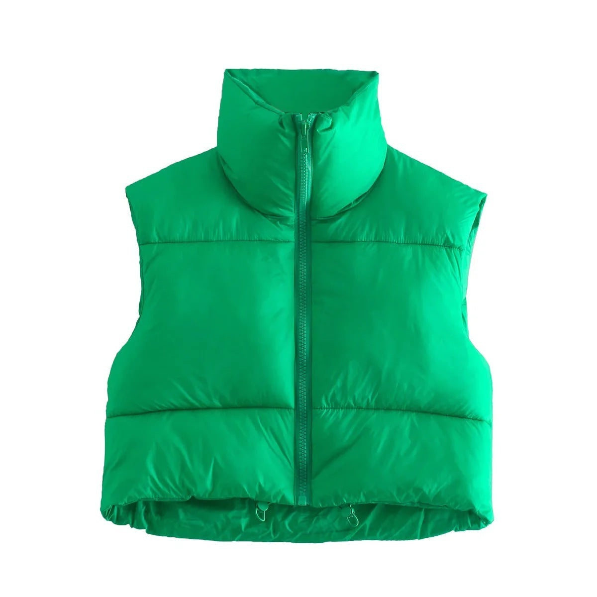 TrendAura Premium Winter Sleeveless Puffer Vest For Women Lightweight Warmth Stand Collar British Inspired Style