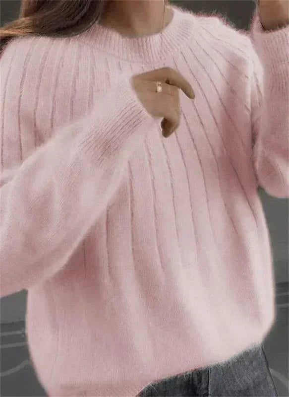 Women's ribbed knit sweater | Long sleeve