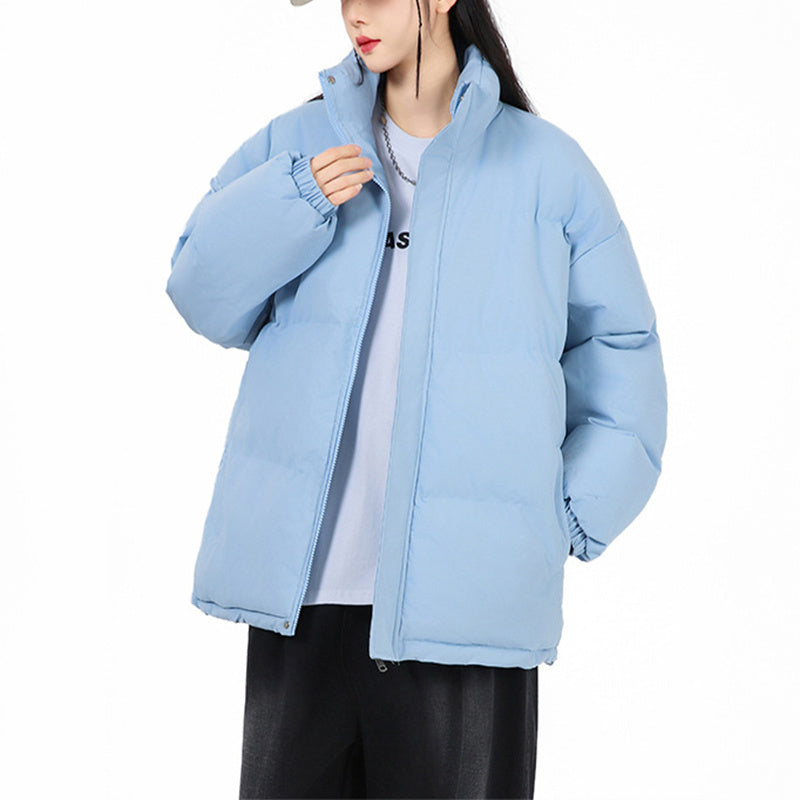 Unisex winter jacket oversized with stand-up collar