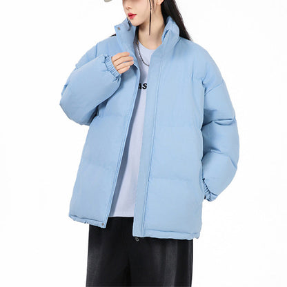 Unisex winter jacket oversized with stand-up collar