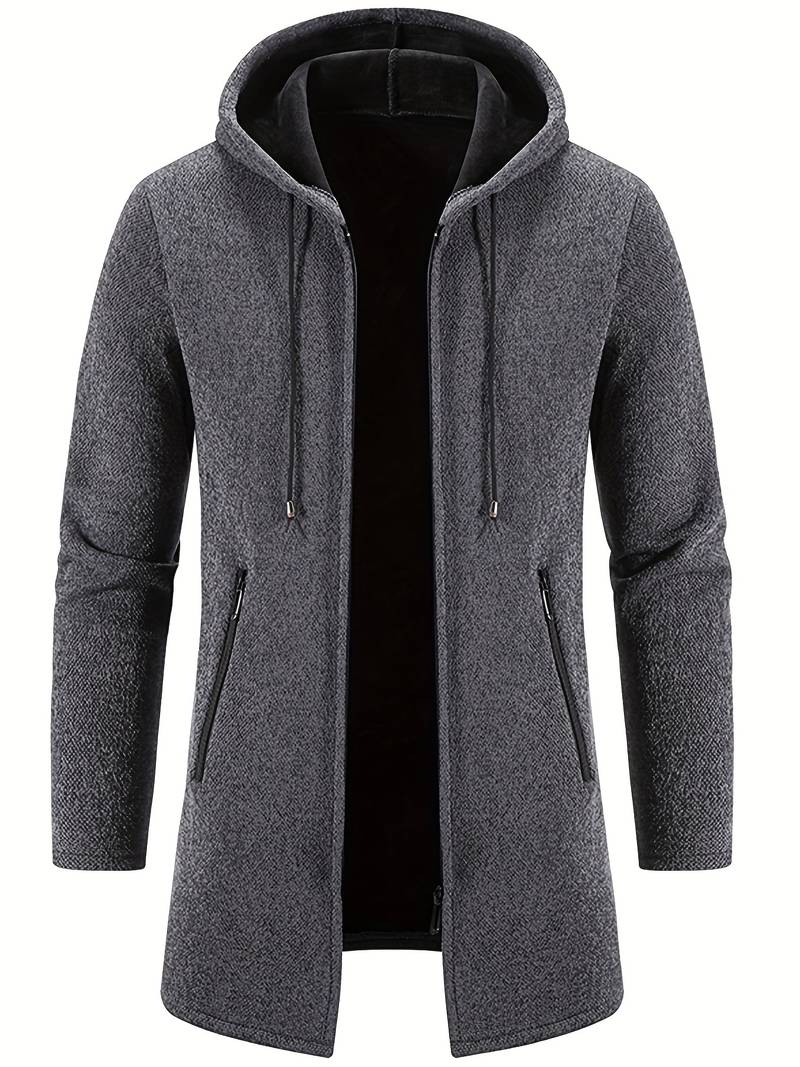 Men's Zip Up Hooded Sweatshirt Winter Ready Warm Layering Essential For Outdoors
