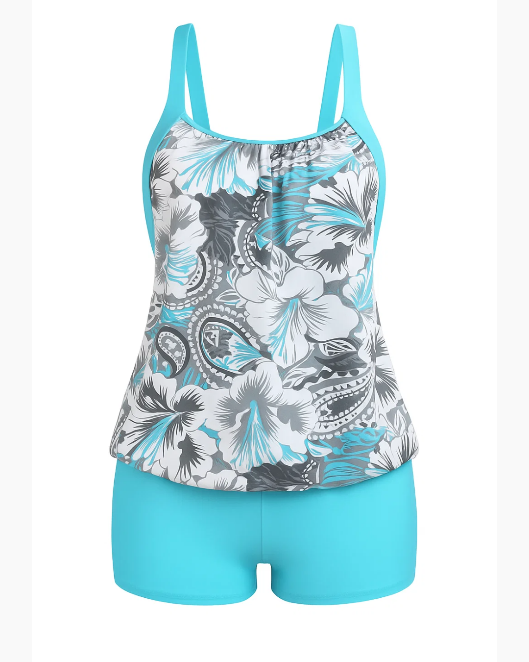 Stretchy Tankini Swim Set for Women