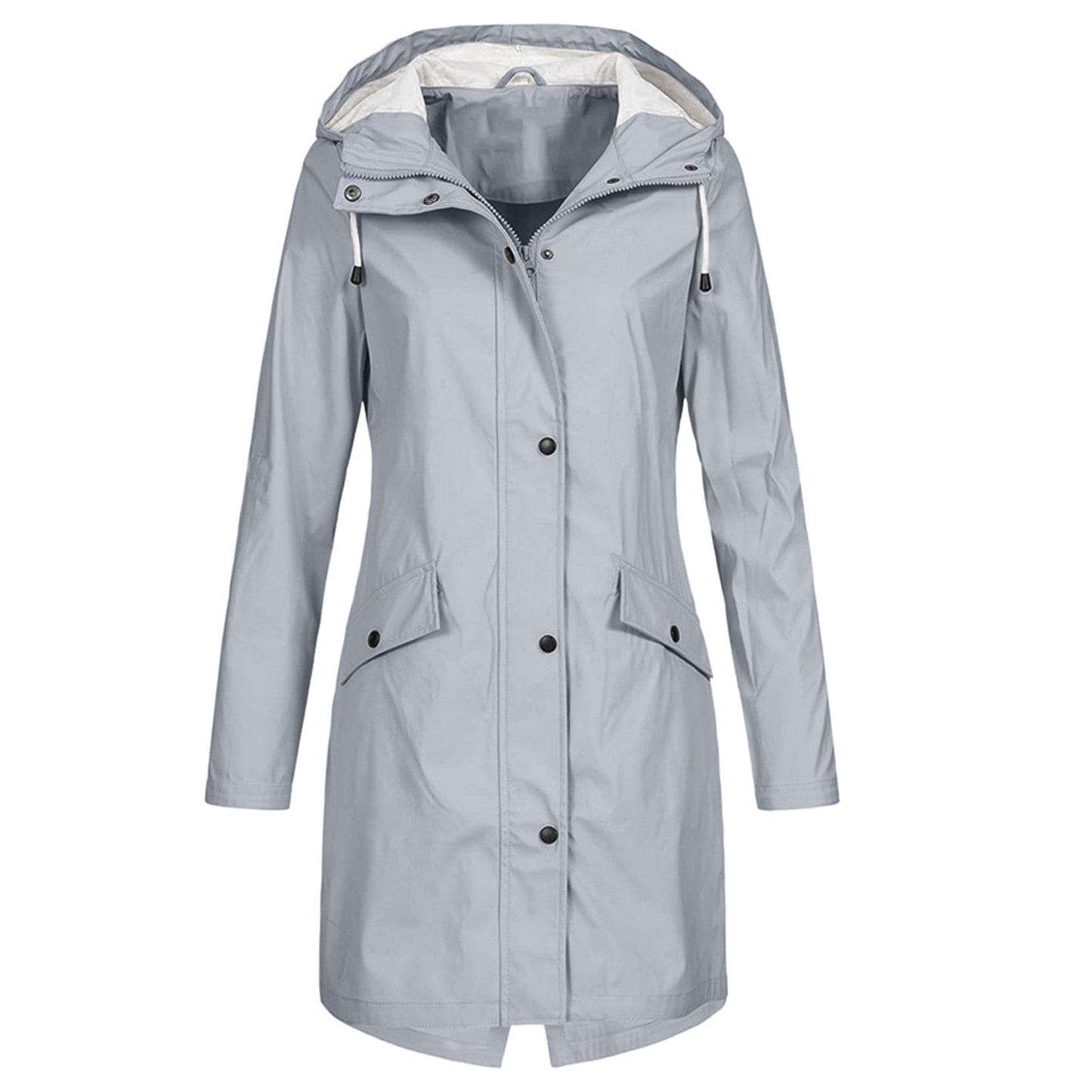 Kaly Womens Mid Season Hooded Jacket For Rainy Days With Elegant Comfort And Daily Protection