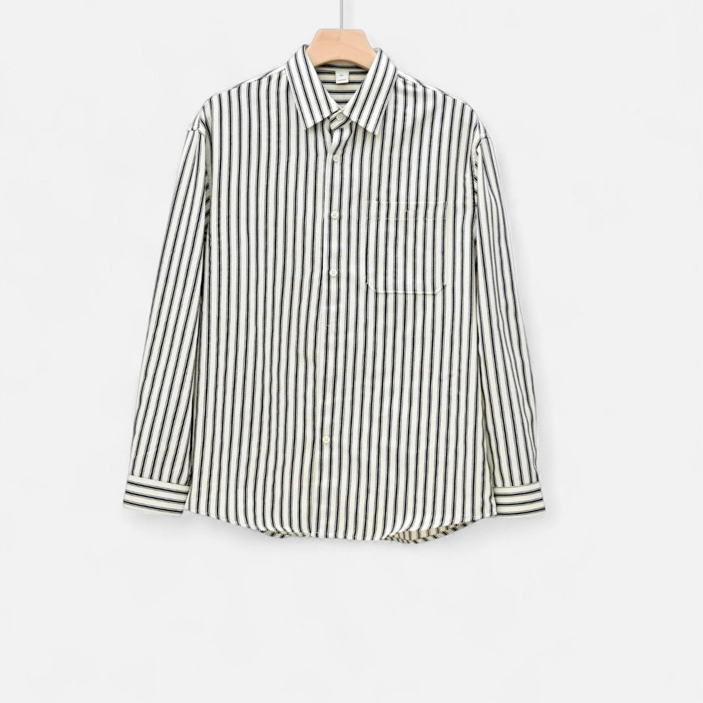 Ancienne Monde | Men's Long Sleeve Striped Shirt – Light Layering, Timeless Coastal Elegance