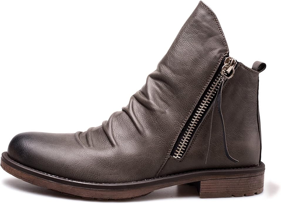 Mens Ankle Boots With Side Zip And Low Heel For Smart Everyday Style And Versatile For Men