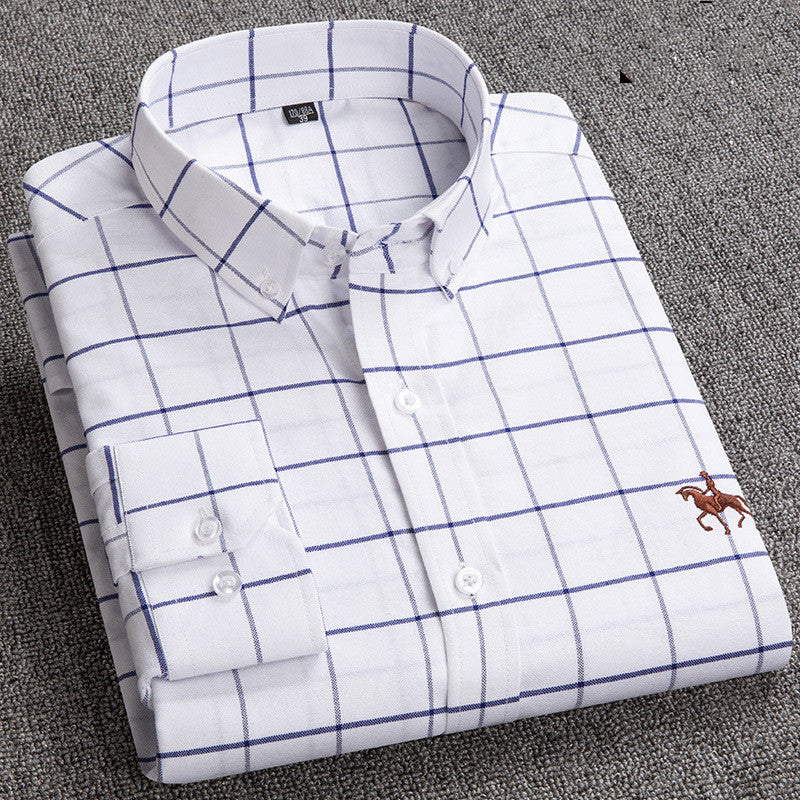 Jason Mens Checkered Button Down Shirt By TrendAura Classic Casual Shirt For Everyday Style