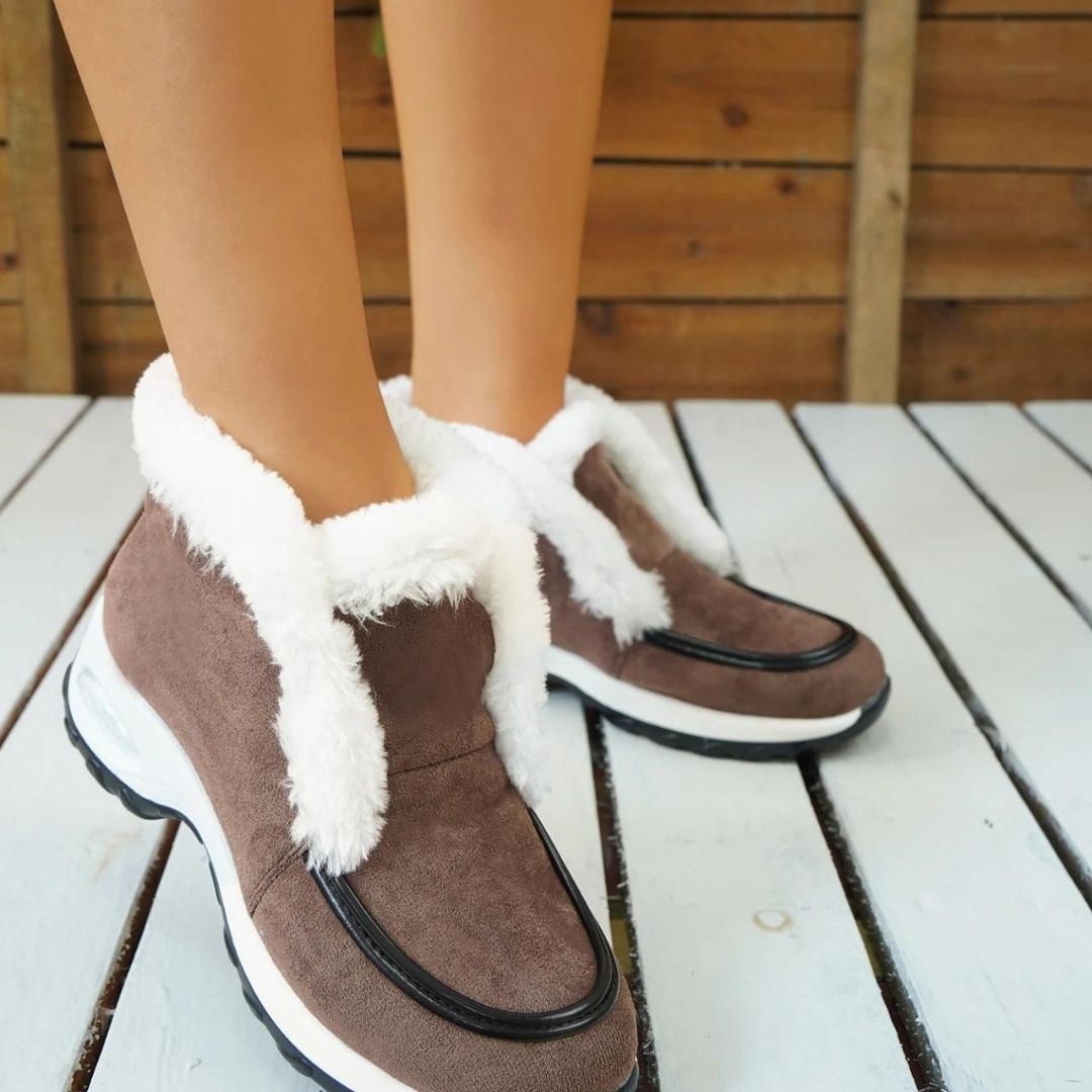Women's Casual Ankle Boots with Vegan Material and Versatile Design