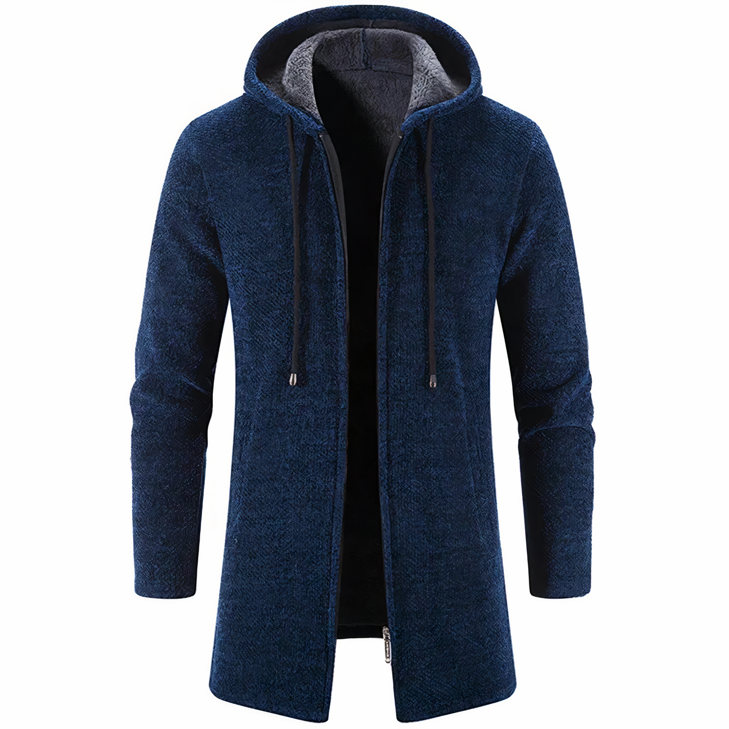 Khalil Long Hooded Jacket for Men Urban Style All Day Warmth Adjustable Hood Daily Comfort