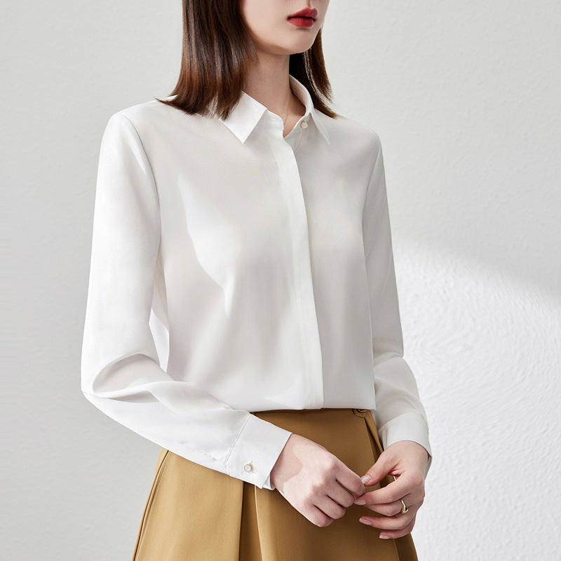 Elegant satin top for women with versatile style