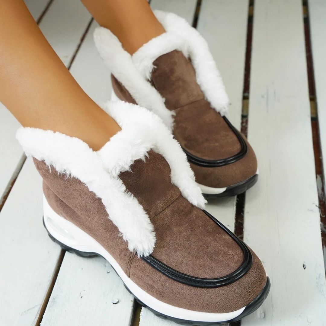Women's Casual Ankle Boots with Vegan Leather and Versatile Design