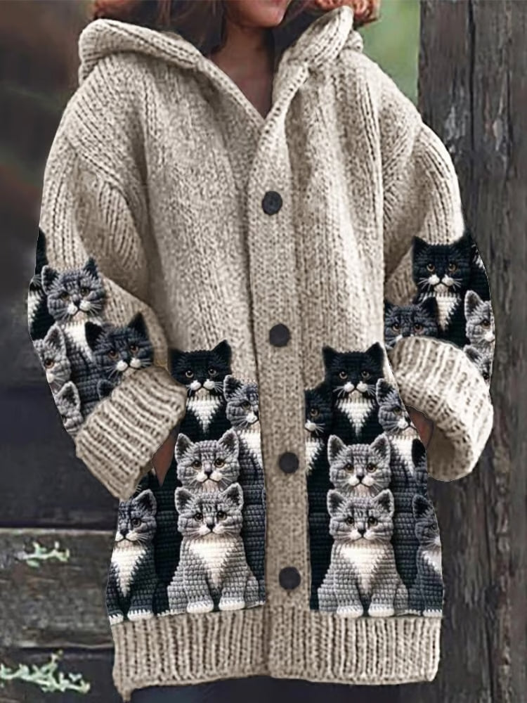 Eloura-Moda | Weird Cat Cardigan