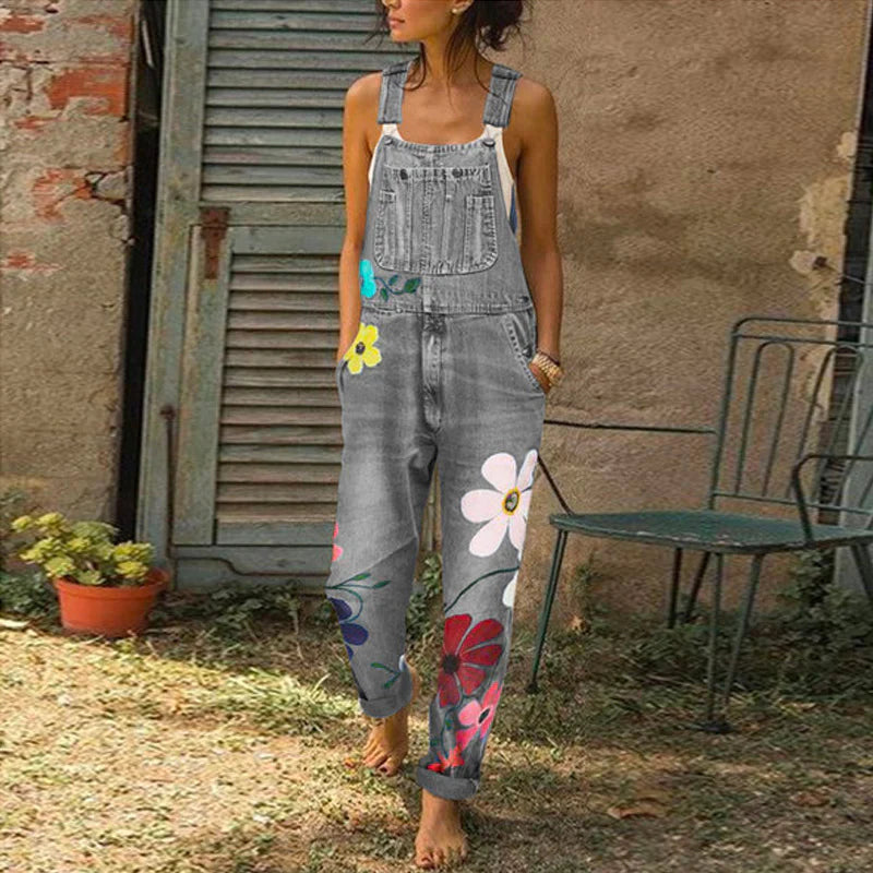 Ginette | Floral Pattern Jumpsuit – Chic and Casual Style