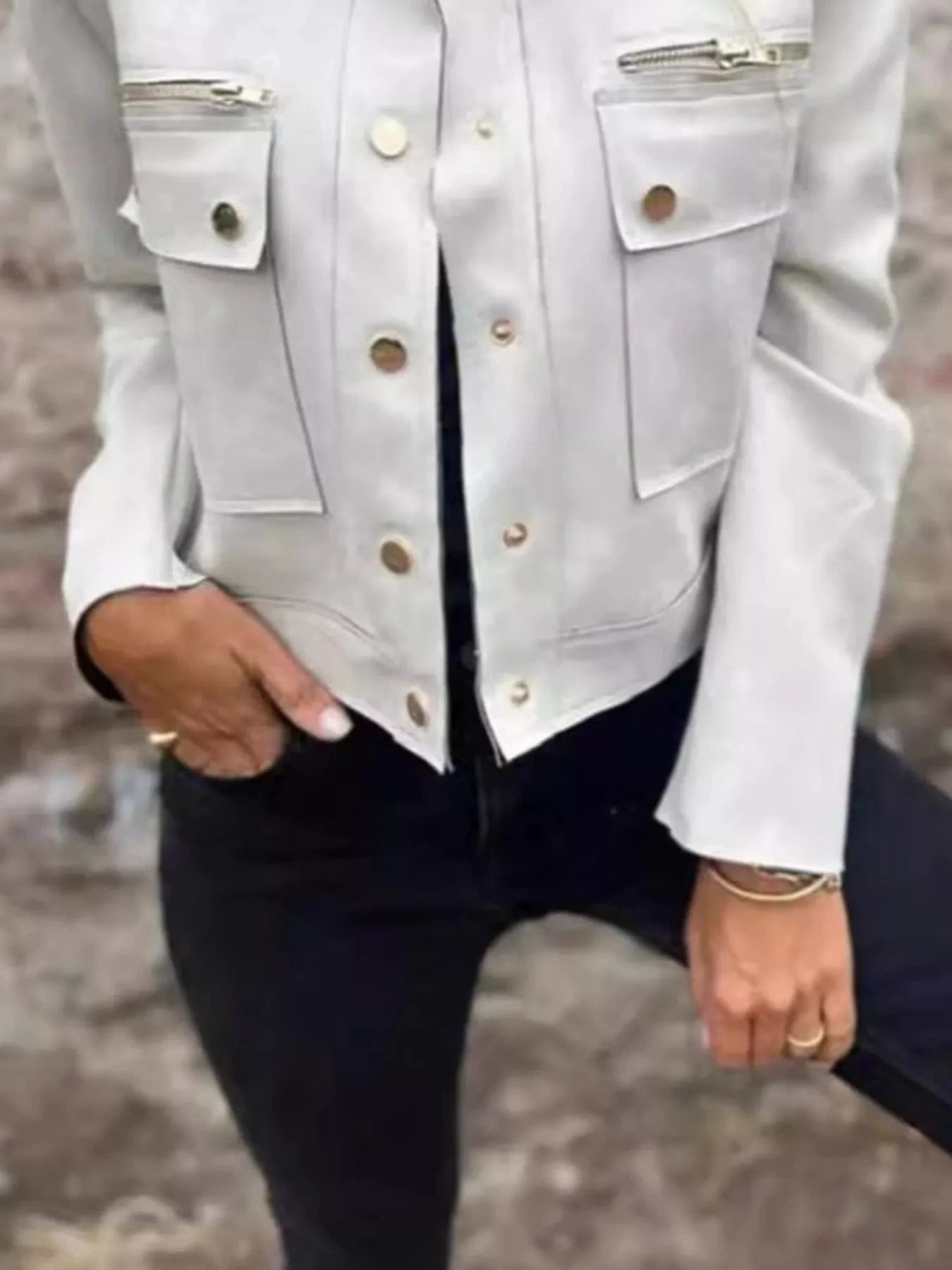 Baya | Structured Button Jacket for Women — Modernity & Natural Charm