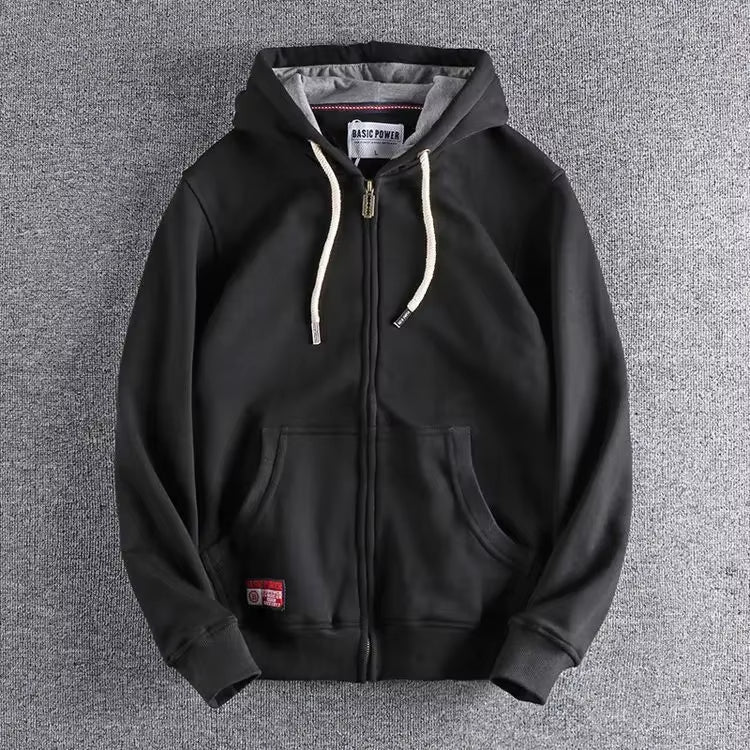 Oscar Cotton Zip Up Hoodie With Relaxed Fit For Men By TrendAura Soft Fleece Everyday Casual Comfort