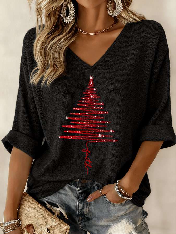 Women's Casual Blouse with Relaxed Fit and Short Sleeves