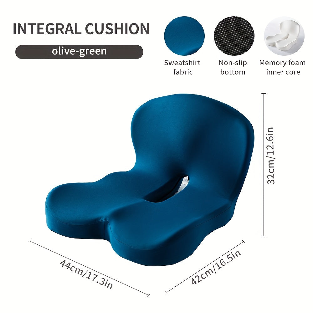 PostureNest Ergonomic Memory Foam Cushion For Hip And Lower Back Support For Office Workers