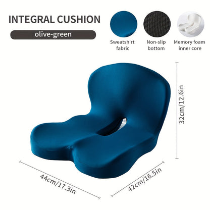 PostureNest Ergonomic Memory Foam Cushion For Hip And Lower Back Support For Office Workers