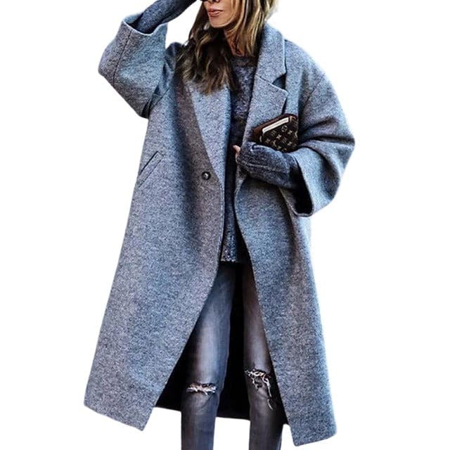 Marilyne Long Coat For Women Warm Winter Protection Chic Loose Fit With Unique Patterns