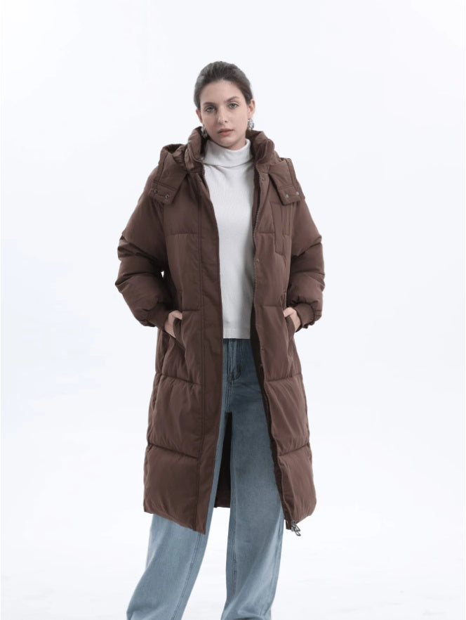 Long Quilted Jacket For Women Warm And Lightweight Padding Timeless Elegant Design