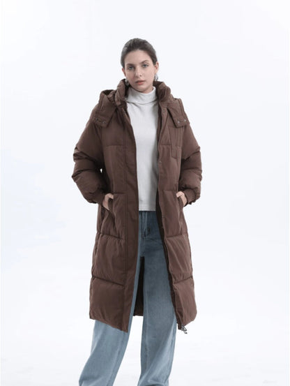 Long Quilted Jacket For Women Warm And Lightweight Padding Timeless Elegant Design