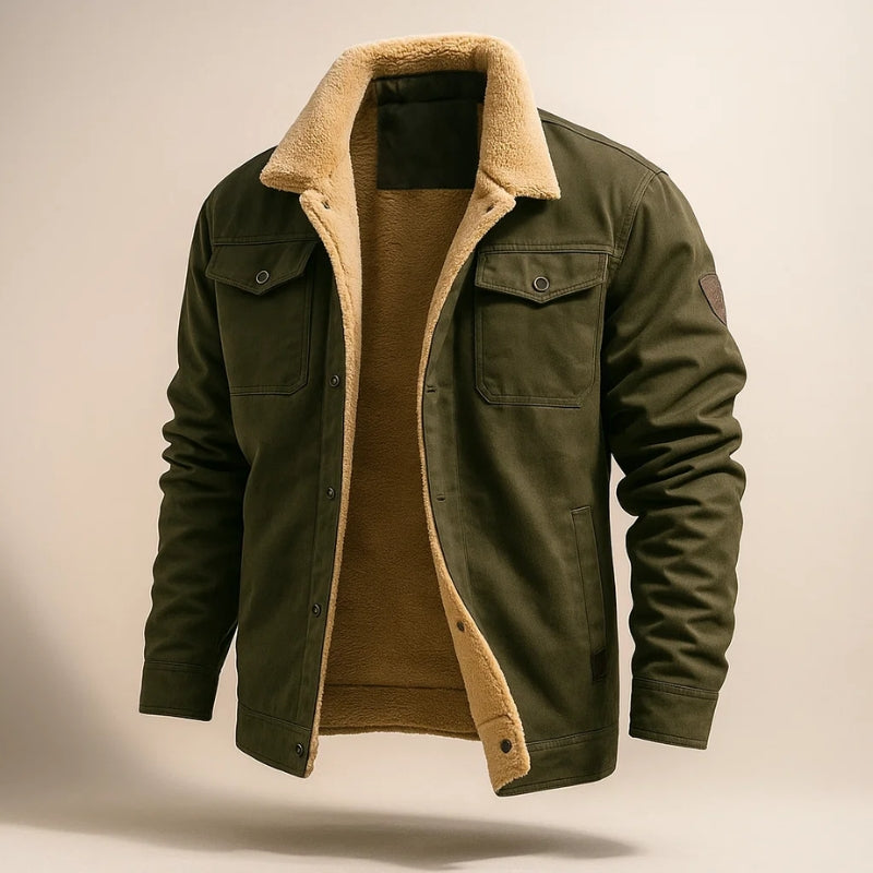 Iron Ridge Sherpa Lined Jacket For Cold Weather Outdoors Windproof Warmth Multi Pocket