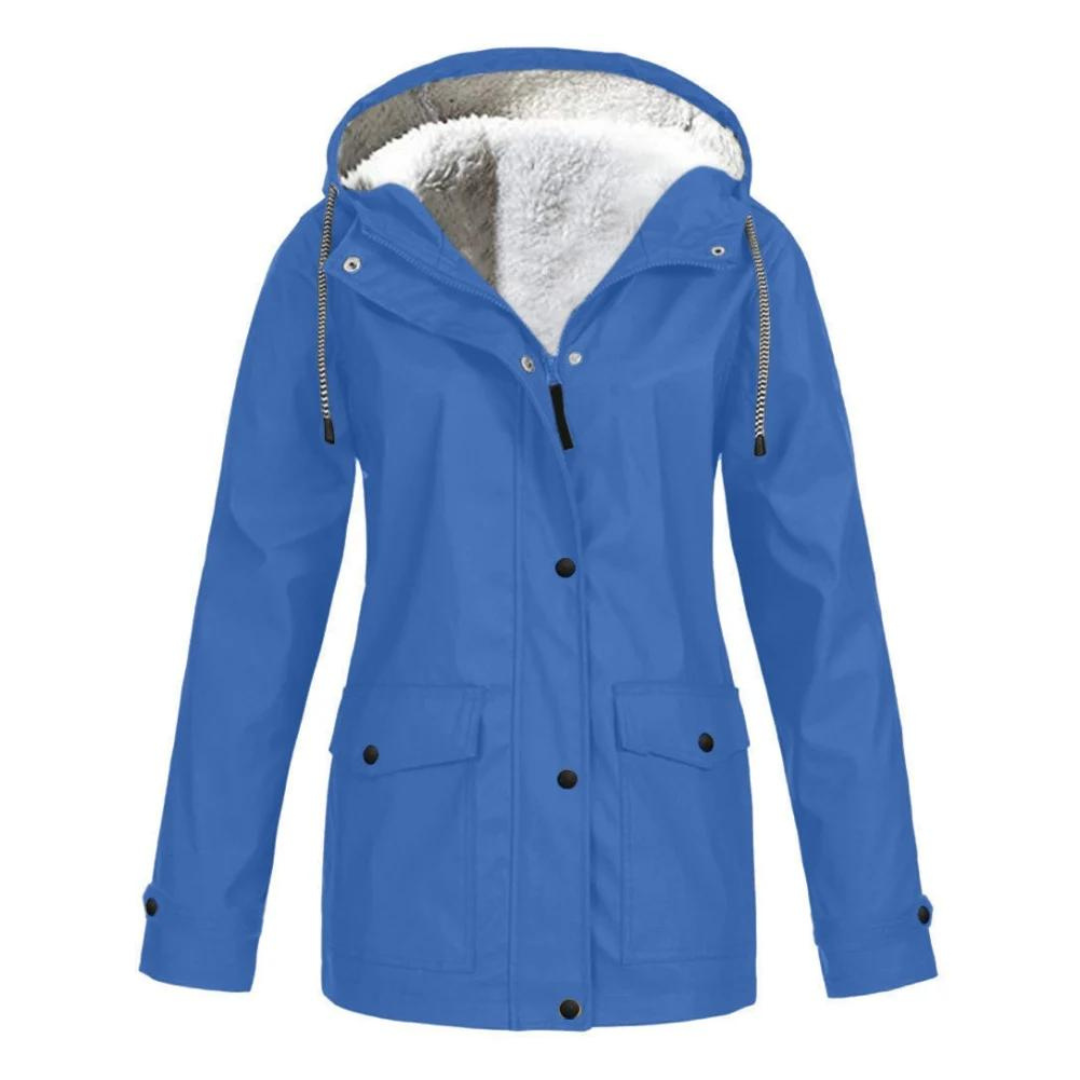 Women's rain jacket with hood | Long fit