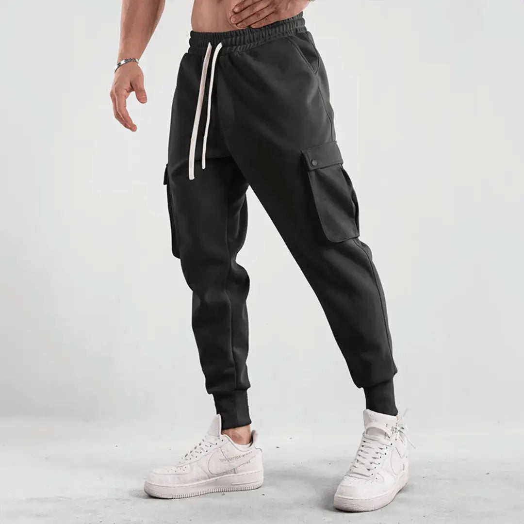 TrendAura Elite Street Cargo Joggers For Men With Adaptive Breathable Fabric And Cargo Pockets