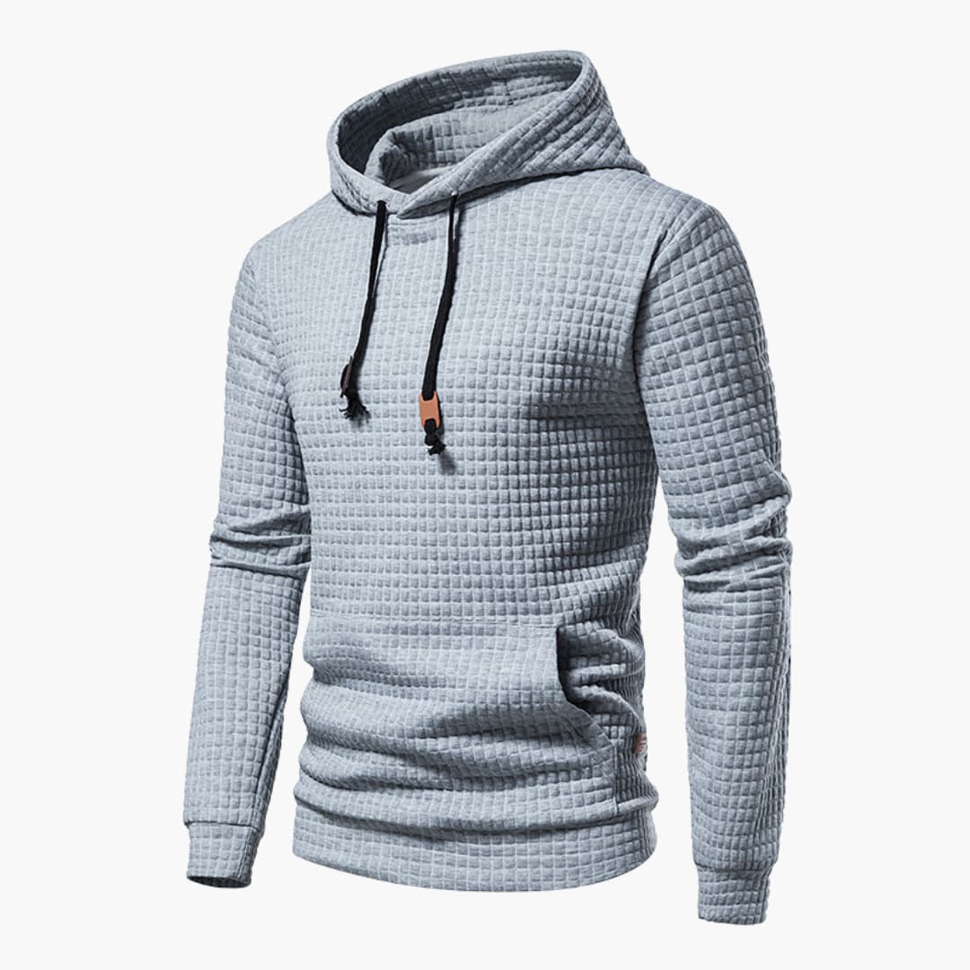 Men's Checked Hoodie Cozy Casual Sweatshirt For Everyday Comfort Versatile Style Durable Quality