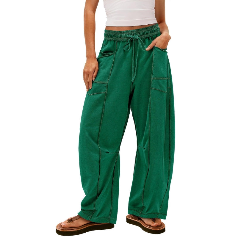 Vera Côte Barrel Sweatpants For Women Breathable Soft Fabric High Rise Shape Retention Versatile Lounge Travel