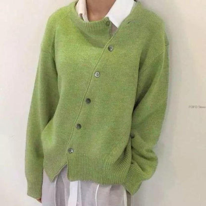 Women's Versatile Knit Cardigan with Open Front and Long Sleeves