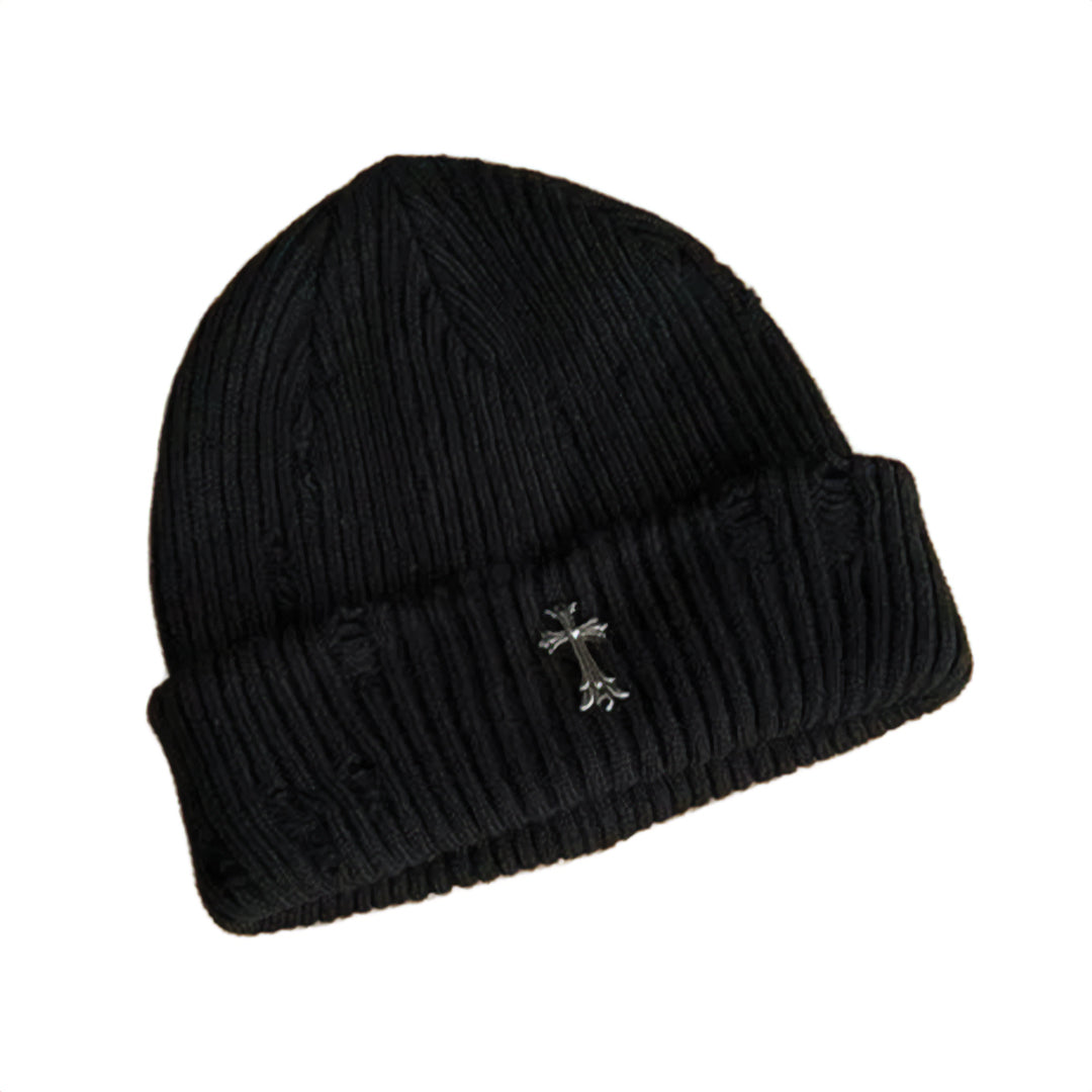 Iron Cross Ribbed Beanie