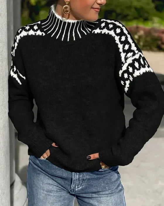 Women's Classic Sweater with Relaxed Fit and Soft Texture